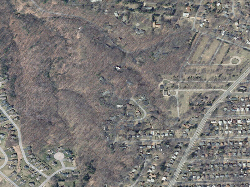 Historical aerial source image from 2009 for the Neighborhood Atlas study area